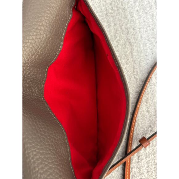 Dooney & Bourke Grey Pebbled Leather Foldover Crossbody #64097 - Picture 11 of 11